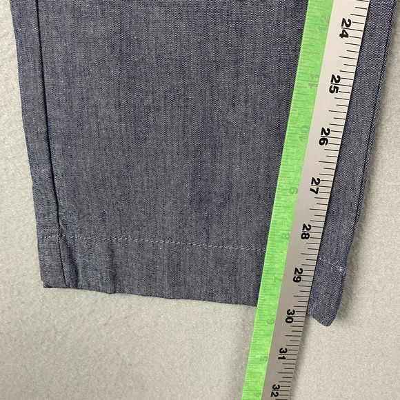 J Crew 770 Straight Fit Blue Chambray Chino Pants Mens 34 x 30 Mid Rise Stretch - Picture 10 of 10